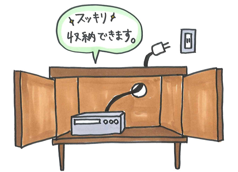 スッキリ収納できます